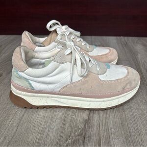 Madewell Women's Kickoff Trainer Sneakers in Cream and Tan
